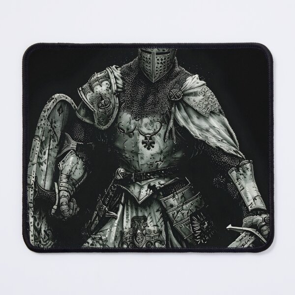 Item preview, black and white medieval knight print designed and sold by dcrc.