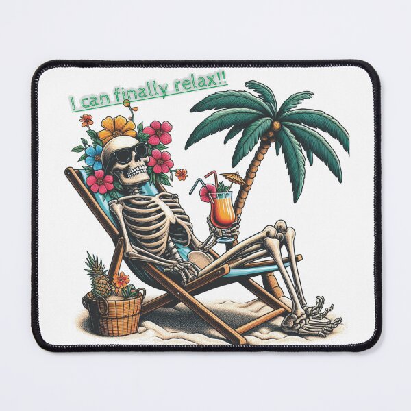 Item preview, I can finally relax! Beachside Vibes with our Chilled-Out Skeleton Tee! designed and sold by Starwebd.
