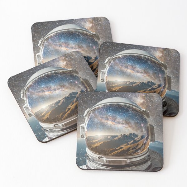 Item preview, Milky Way galaxy inside the helmet of an astronaut designed and sold by Gegenpress Design.