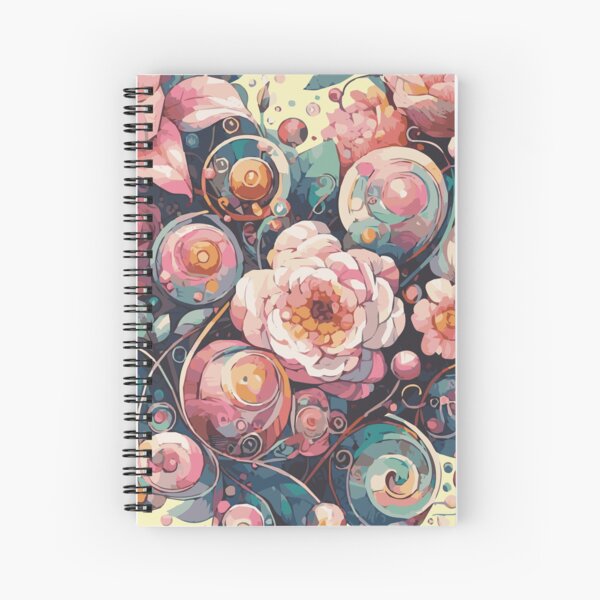 Flowers in a Heart for Mom Spiral Notebook