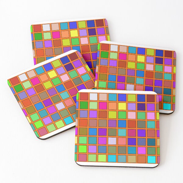 Item preview, color square in orange designed and sold by miaterinka.