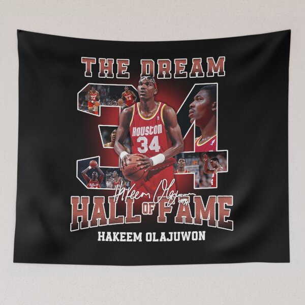 Item preview, Hakeem Olajuwon The Dream Houston Basketball Legend Signature Vintage Retro 80S 90S Bootleg Rap Style designed and sold by YesseniaAnkund.