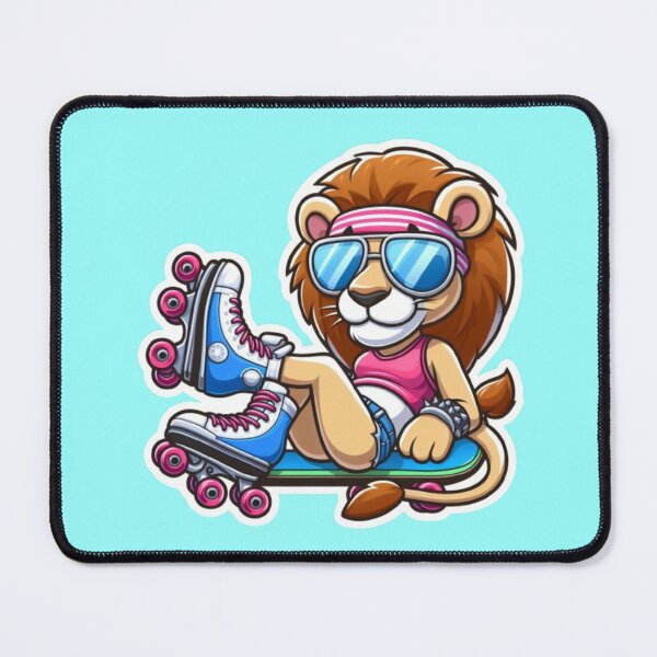 Item preview, Animated Cool Lion: Skating Sticker designed and sold by StickerStudio27.