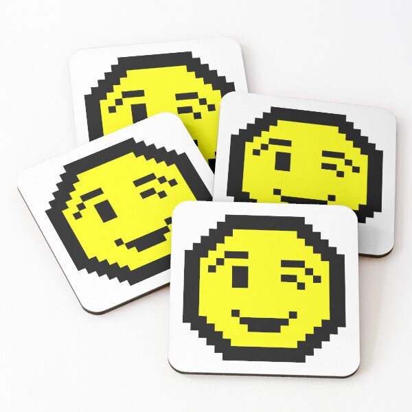 Item preview, Pixel art of winking face designed and sold by Polux Design.