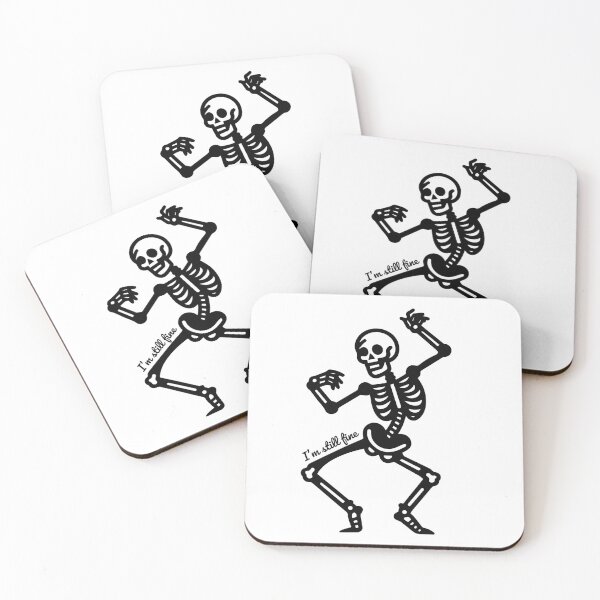 Item preview, Dancing Halloween Skeleton I'm Fine designed and sold by TevAr.