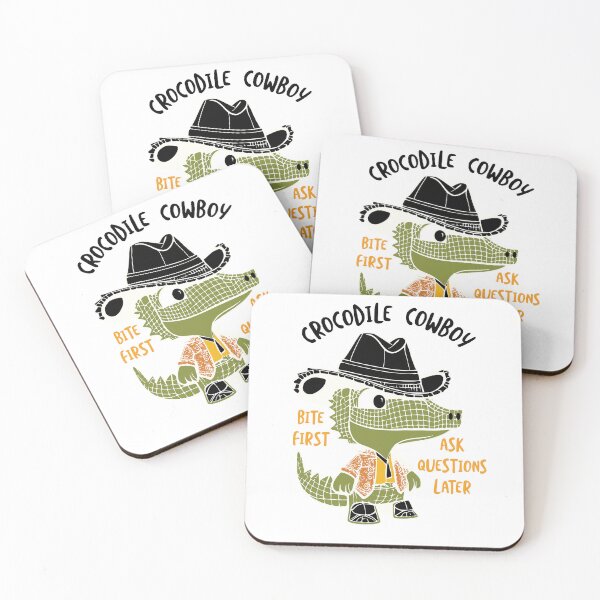 Item preview, Funny Crocodile Cowboy Bite First Ask Questions Later designed and sold by whyitsme.