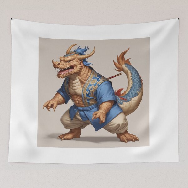 Item preview, "Azure Dragon: Stylishly Mythical in Blue Attire" designed and sold by Motivamujer.