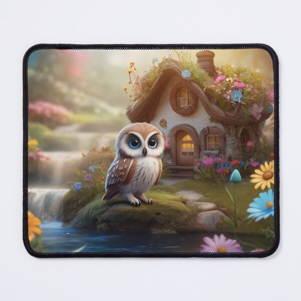 Item preview, Baby Owl Beside Enchanting Fairy House designed and sold by T-shirtMill.