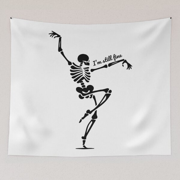Item preview, Dancing Halloween Skeleton I'm Fine designed and sold by TevAr.