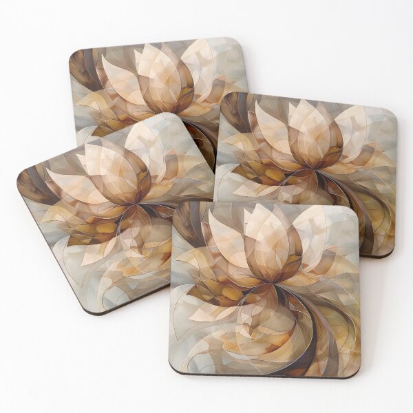 Item preview, Muted earthtone Lotus flower print designed and sold by dcrc.