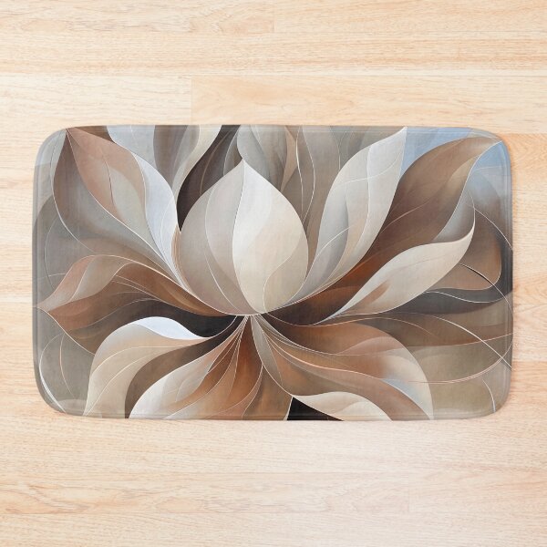 Item preview, Muted earthtone Lotus flower print designed and sold by dcrc.