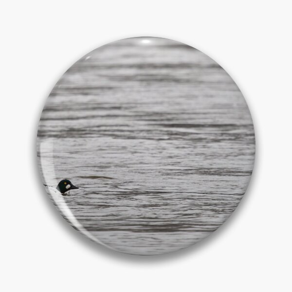 Item preview, Common goldeneye minimal on gray waters designed and sold by Jouko Lehto Photography.