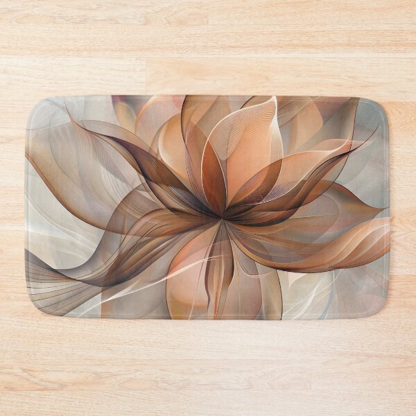 Item preview, muted earthtone lotus flower print designed and sold by dcrc.