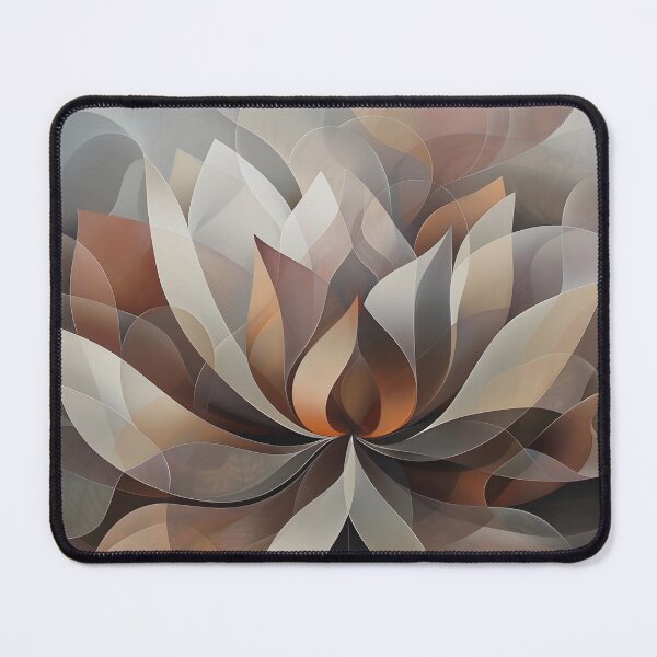Item preview, muted earthtone lotus flower print designed and sold by dcrc.