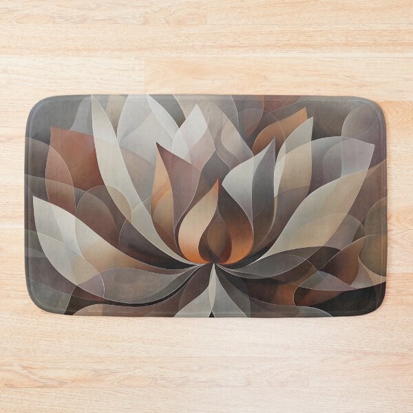 Item preview, muted earthtone lotus flower print designed and sold by dcrc.
