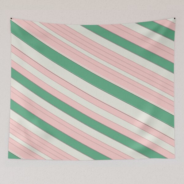 Item preview, Leisure Stripes Diagonal - Green and Pink designed and sold by SilverPegasus.