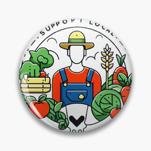 Item preview, Eat Local Support Local Farmers designed and sold by LoveDesignMania.