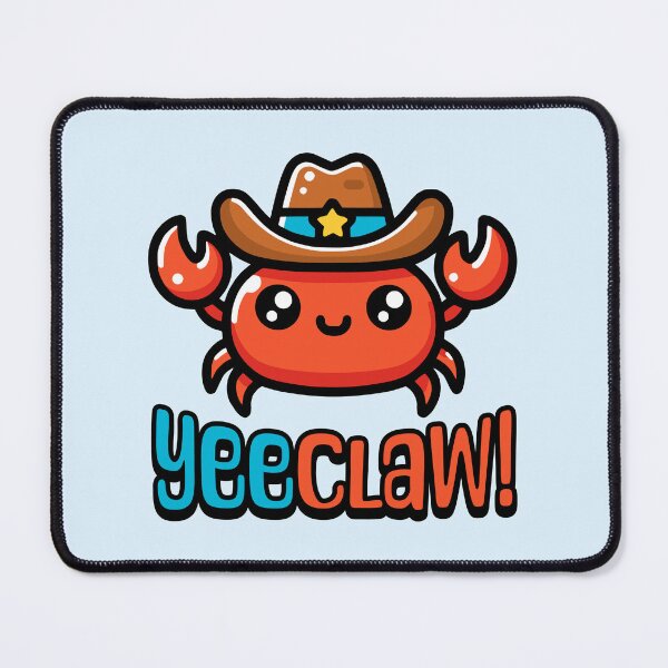 Item preview, YeeClaw! Cute Cowboy Crab Cartoon designed and sold by PMCreative.