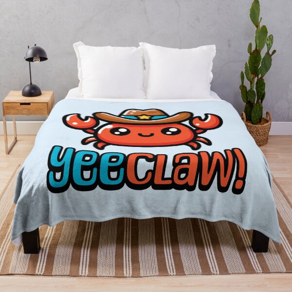 Item preview, YeeClaw! Cute Cowboy Crab Cartoon designed and sold by PMCreative.