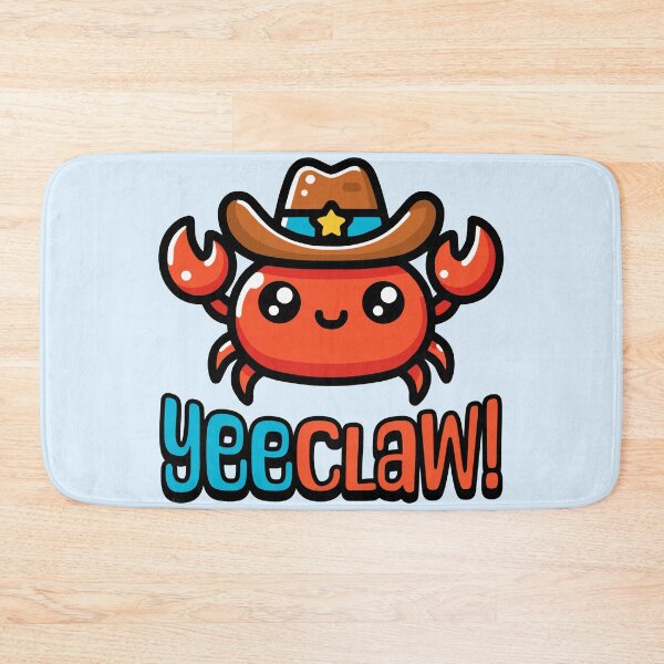 Item preview, YeeClaw! Cute Cowboy Crab Cartoon designed and sold by PMCreative.