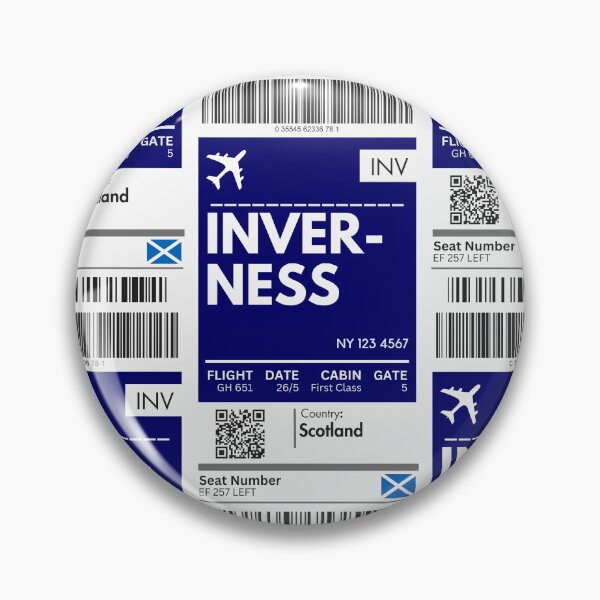 Item preview, Inverness Airplane Boarding pass designed and sold by RoamInk.