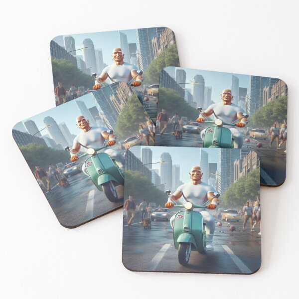 Item preview, Mr.Clean Driving a Moped In the city Fan ART designed and sold by SaraDatCool.