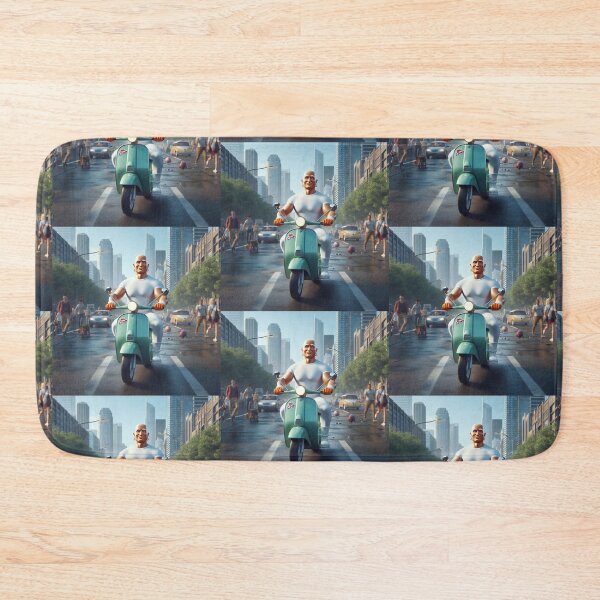 Item preview, Mr.Clean Driving a Moped In the city Fan ART designed and sold by SaraDatCool.