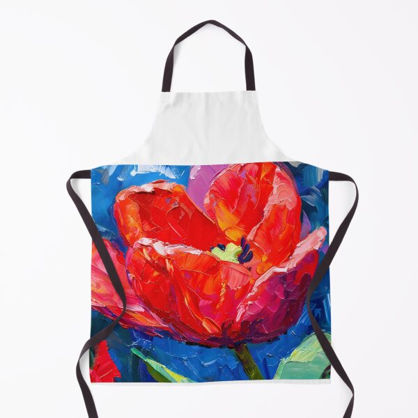 Item preview, Dynamic Red Tulip- Vibrant Brushstrokes Bring Lively Presence Generative AI designed and sold by OlfactoART Studio.