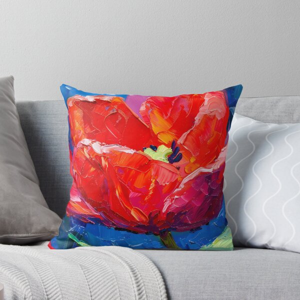 Item preview, Dynamic Red Tulip- Vibrant Brushstrokes Bring Lively Presence Generative AI designed and sold by OlfactoART Studio.