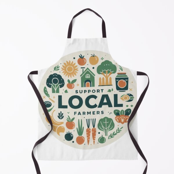 Item preview, Eat Local Support Local Farmers designed and sold by LoveDesignMania.