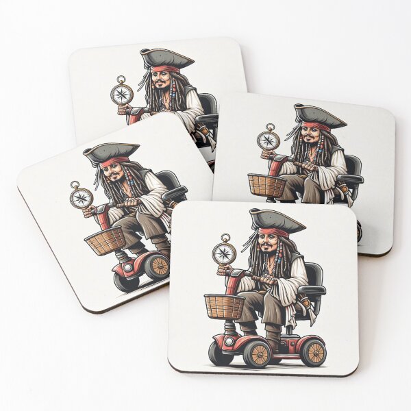 Item preview, Jack Sparrow riding a mobility scooter Fan Artwork designed and sold by SaraDatCool.
