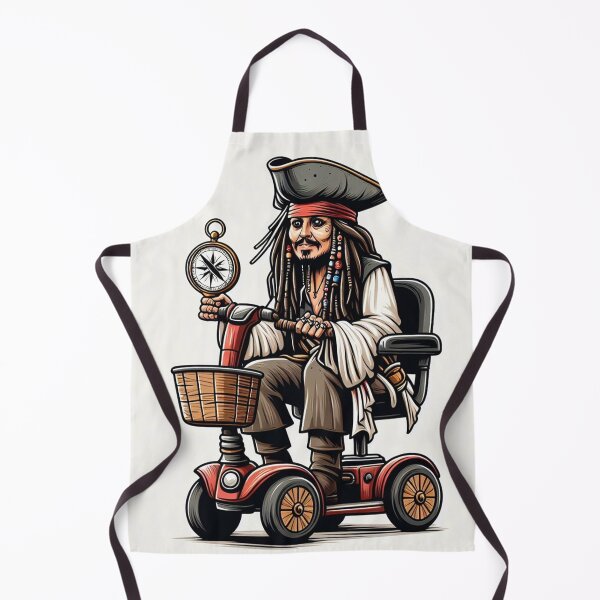Item preview, Jack Sparrow riding a mobility scooter Fan Artwork designed and sold by SaraDatCool.