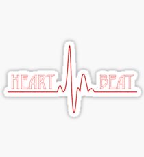 Red heart beat Sticker