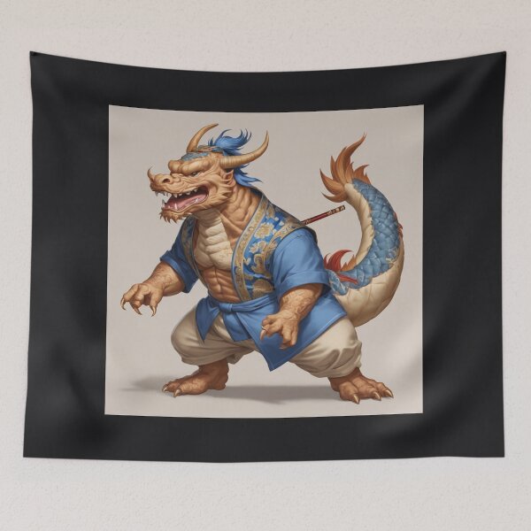 Item preview,  "Azure Dragon: Stylishly Mythical in Blue Attire" designed and sold by Motivamujer.