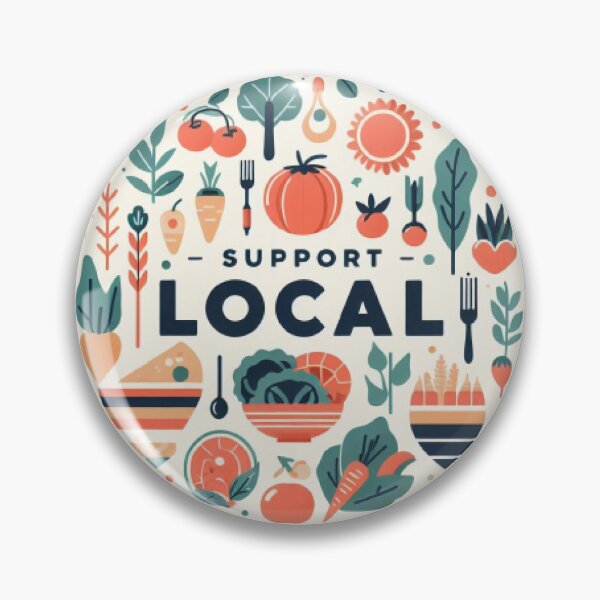 Item preview, Eat Local Support Local Farmers designed and sold by LoveDesignMania.