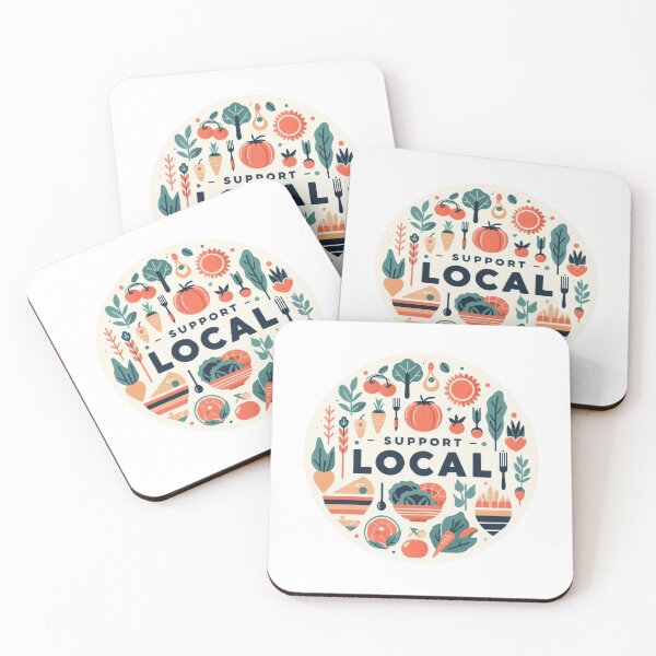 Item preview, Eat Local Support Local Farmers designed and sold by LoveDesignMania.