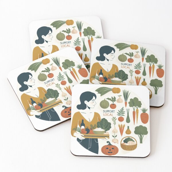 Item preview, Eat Local Support Local Farmers designed and sold by LoveDesignMania.