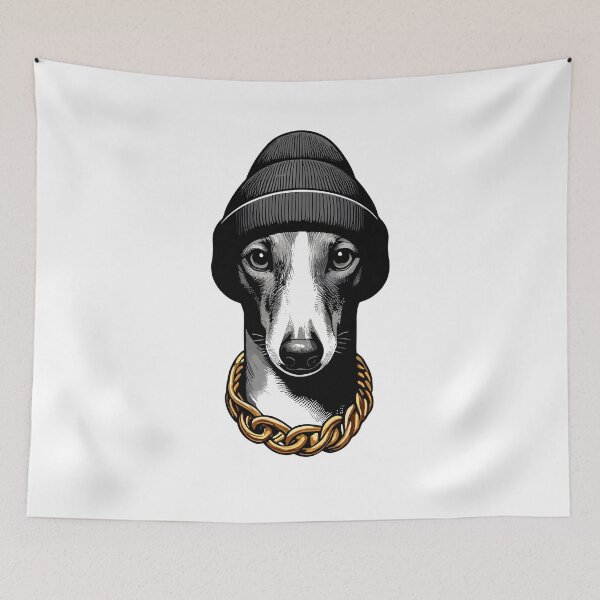 Item preview, Greyhound dog cool gold chain gift designed and sold by Pineapple-Tree.