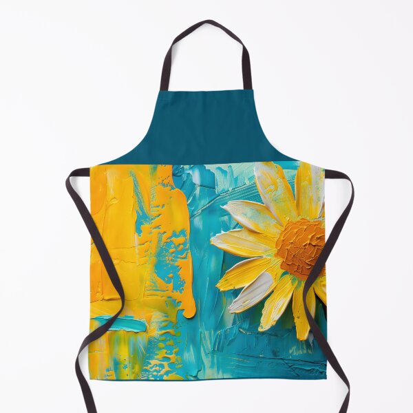 Item preview, Sunflower Symphony- Vibrant Hues and Textured Brilliance Against Whimsical Blue Background AI Generated designed and sold by OlfactoART Studio.