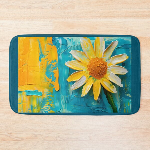 Item preview, Sunflower Symphony- Vibrant Hues and Textured Brilliance Against Whimsical Blue Background AI Generated designed and sold by OlfactoART Studio.