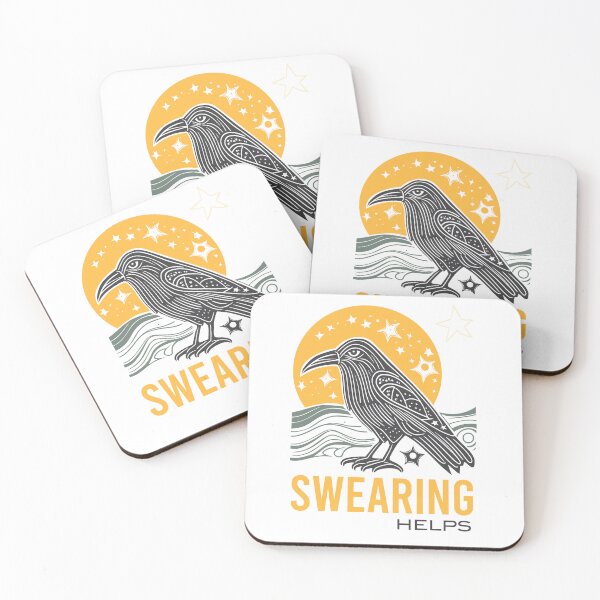 Item preview, Funny Sarcastic Swearing Helps with Raven Crow designed and sold by whyitsme.