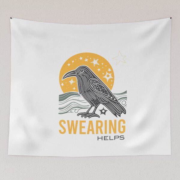 Item preview, Funny Sarcastic Swearing Helps with Raven Crow designed and sold by whyitsme.