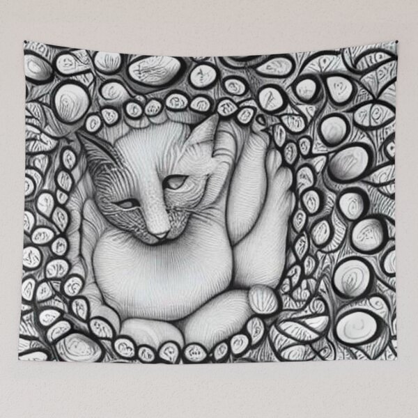 Item preview, Cat in hiding designed and sold by George Hutton Hunter.