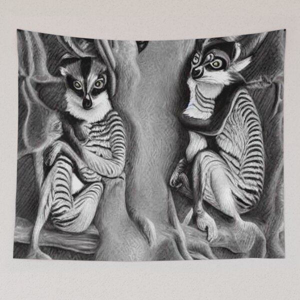 Item preview, Zebra Lemurs designed and sold by George Hutton Hunter.