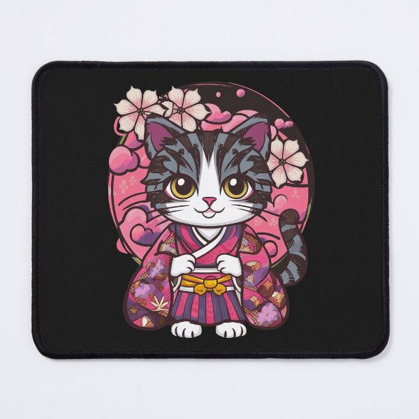 Item preview, Cute cat in kimono designed and sold by Tajdi.