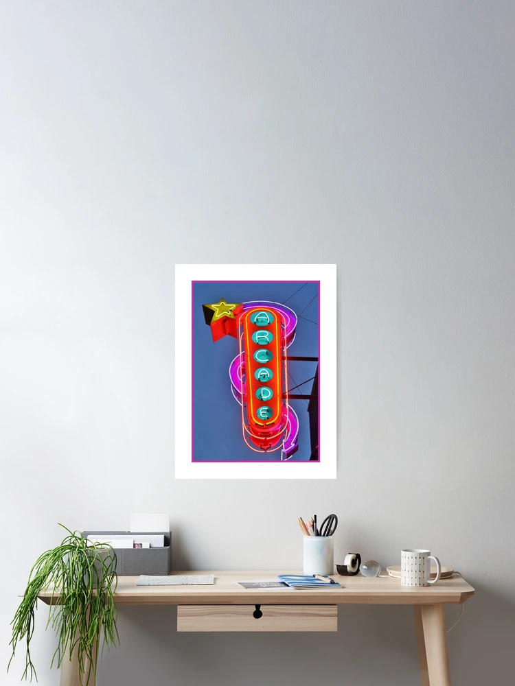 Thumbnail 2 of 3, Poster, Neon Arcade Sign designed and sold by RWCarpenter.