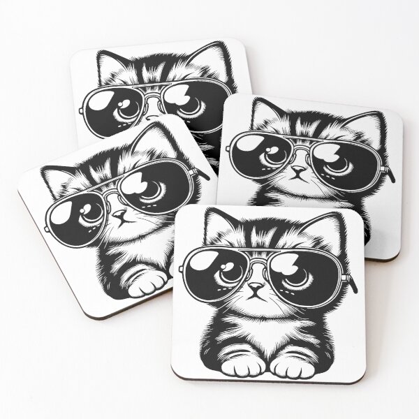 Item preview, Kitten wearing Aviator glasses designed and sold by Hammad Iqbal.