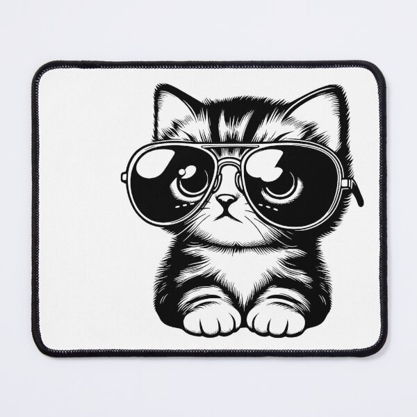 Item preview, Kitten wearing Aviator glasses designed and sold by Hammad Iqbal.