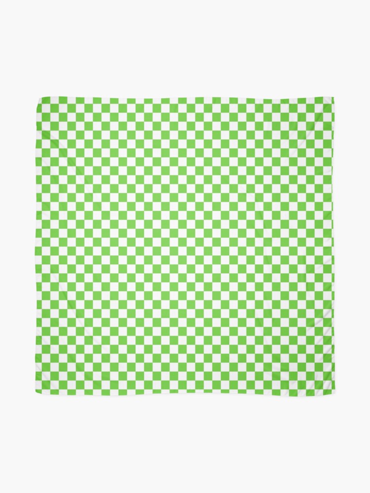Thumbnail 2 of 3, Scarf, Green checker pattern designed and sold by Skinrash.
