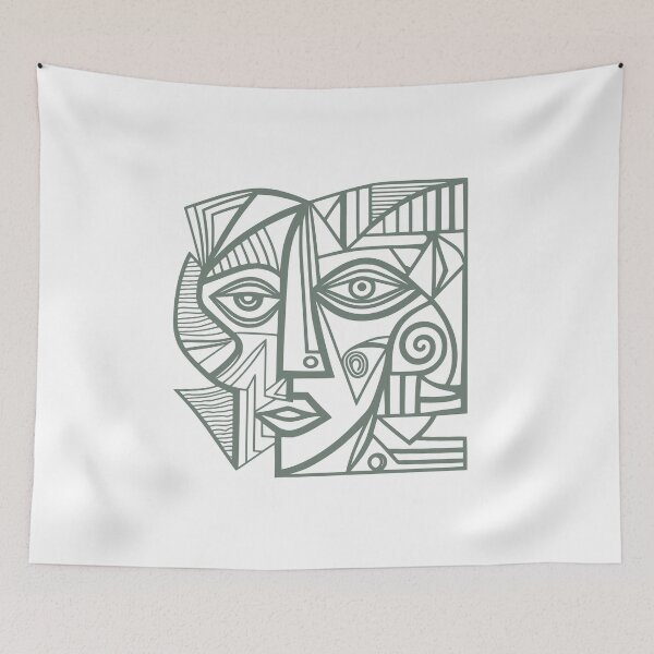 Item preview, Artsy Cubism Face Wonky Womens Face designed and sold by whyitsme.